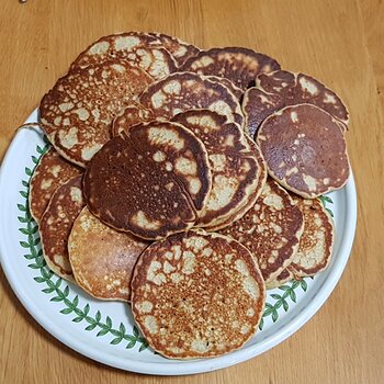 Stack of cooked buckwheat blini