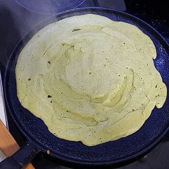 Indian chaura na poora, or Black-Eyed Bean Pancakes