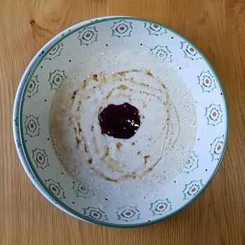 Porridge and Blueberry & Lemon Jam