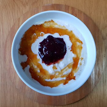 Blueberry and Lemon Jam with Soaked Oats