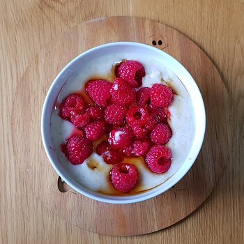 Raspberries and Soaked Oats