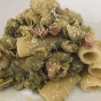 Rigatoni with broad beans and guanciale.jpeg