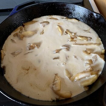 Apple Pancake Before Baking