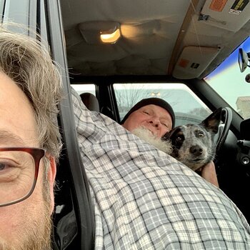 ...and he showed up with his dog.