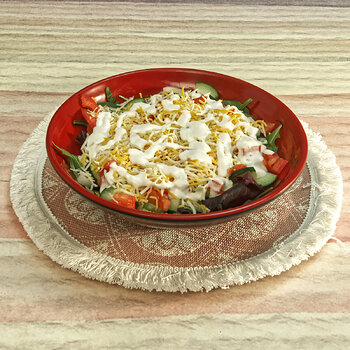 Layered Mixed Greens Salad In a Bowl