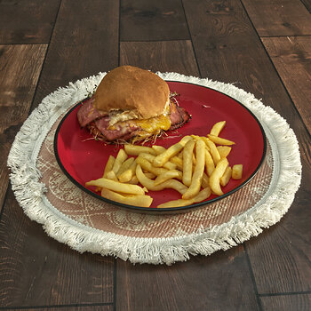 Turkey Pastrami Sandwich with French Fries