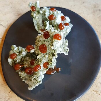 Seaweed Crisp with Fermented Mushroom Caramel