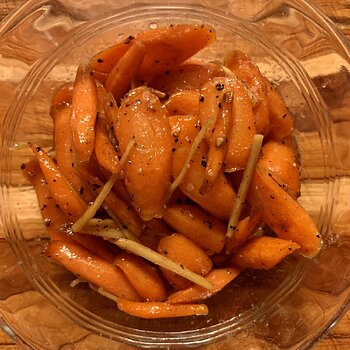 Sticky Carrots w/ Whiskey & Ginger Glaze