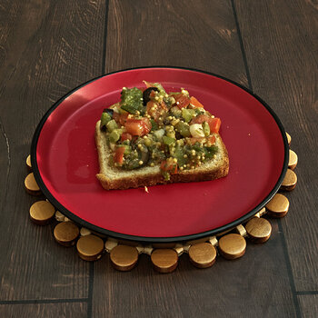 Tomato Tomatillo Vierge On Toast