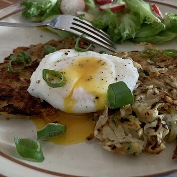 Celeriac & Potato Rösti w/ Poached Egg