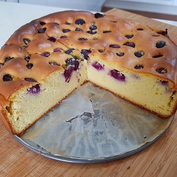 Blueberry & Vanilla Potato Cake