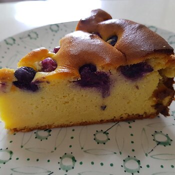 A Slice of Blueberry & Vanilla Potato Cake