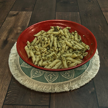 Penne with Verde Basil Pesto Sauce