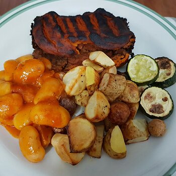 Tempeh loaf and veg