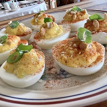 Mango Chutney Deviled Eggs