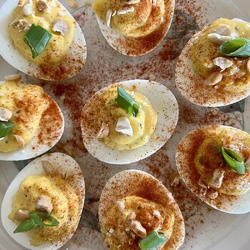 Mango Chutney Deviled Eggs