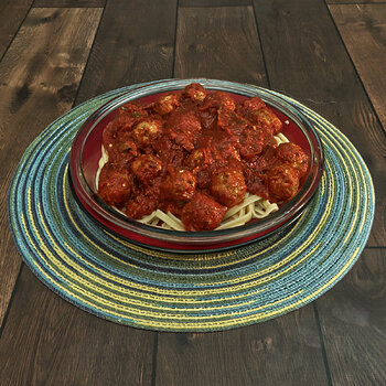 Fettucine with Italian Meatball Sauce