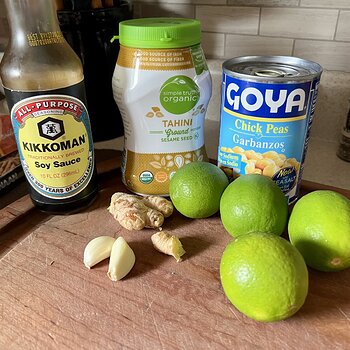 Ginger-Lime Hummus Ingredients