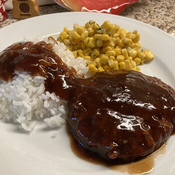 Hawaii-Style Hamburger Steal Plate Lunch