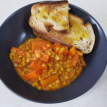 Afghan carrots & sourdough