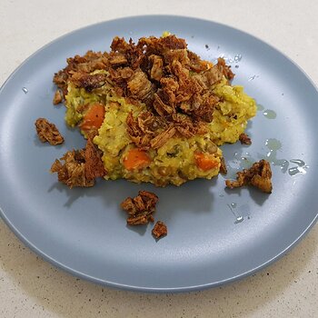 Cauliflower Karachi with fried Yuba