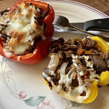 Philly cheesesteak stuffed peppers