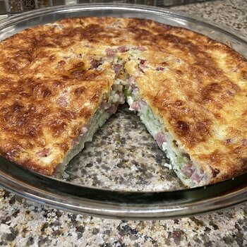 Impossible Ham & Cheese Pie