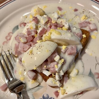 Creamed Eggs with Ham