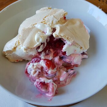 A 'slice' of pavlova