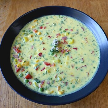 Chilled Yoghurt and Saffron Soup