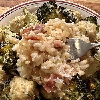 Risotto with Fennel, Pear, and Prosciutto