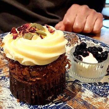 Hubby's carrot cake muffin