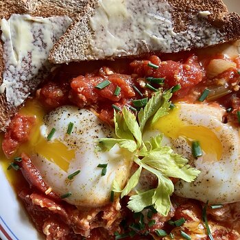 Eggs & Stewed Tomatoes