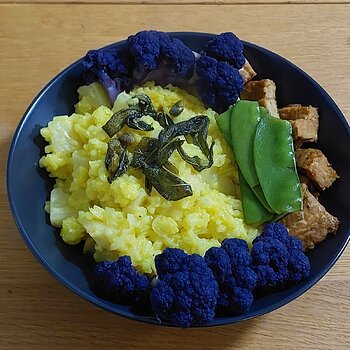 Celeriac & Saffron Risotto with Sage, Caper and Lemon Oil