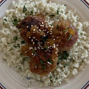 Pineapple-Glazed Ham Balls