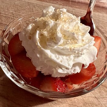 Strawberries in Madeira and Cream