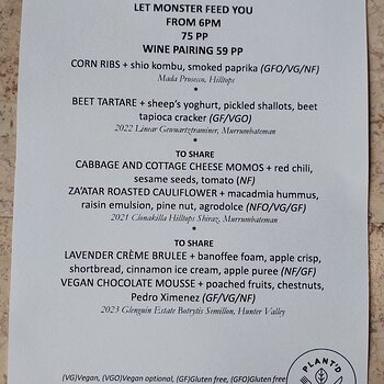Media 'Menu' in album 'Vegan Tasting Menu'