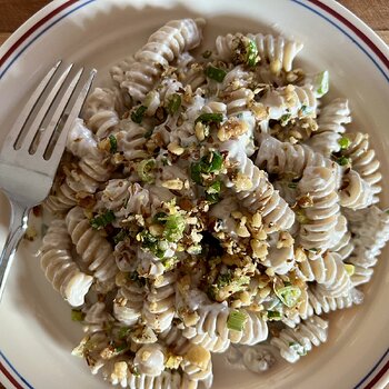 Whole-Wheat Pasta with Yogurt and Tahini