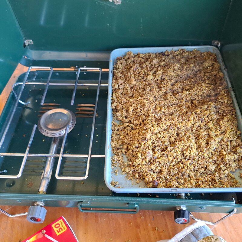 Cooking on the verandah