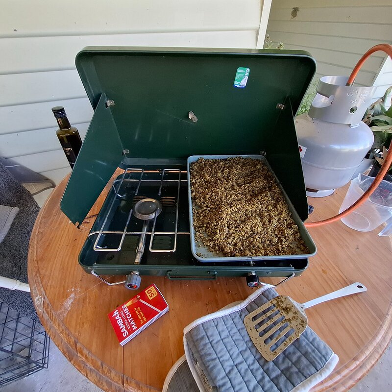 Cooking on the verandah