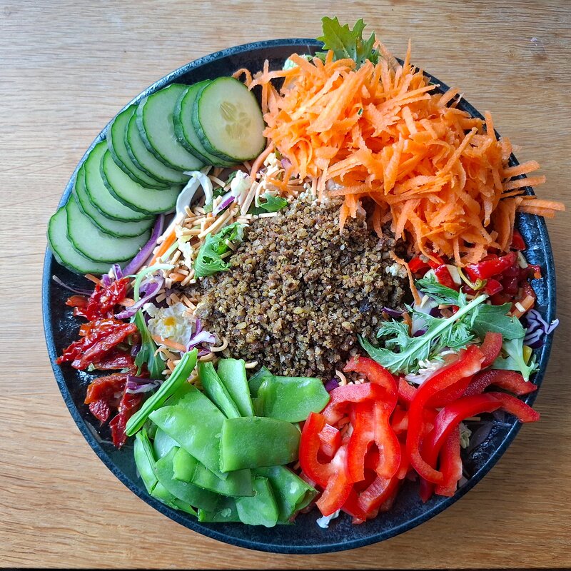 Salad and Falafel Crumbles