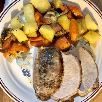 Roast Pork Loin And Veggies