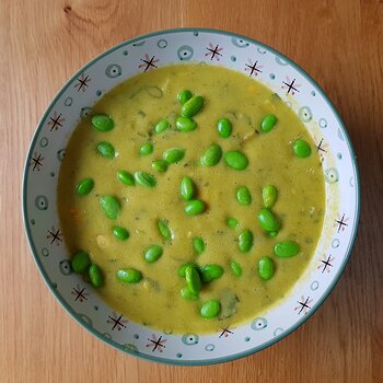 Cold Courgette and Sweetcorn Soup