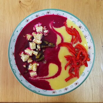 Rhubarb and Custard Soup