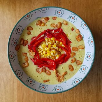 Sweetcorn & Roasted Peppers Soup
