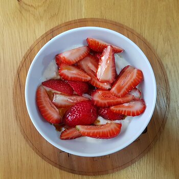 Strawberries and Raw Oats