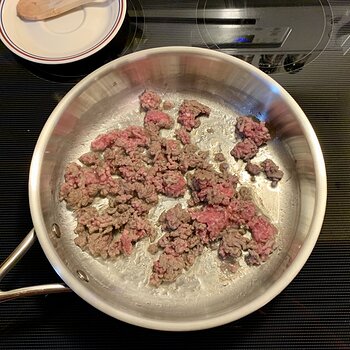 Brown ground beef...