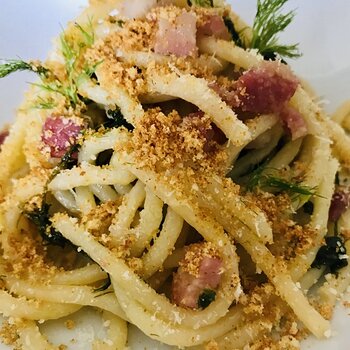 Pici with pancetta, fennel leaves, toasted breadcrumbs.jpeg