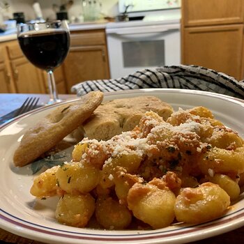 Crispy Gnocchi W/ Vodka Cream Sauce