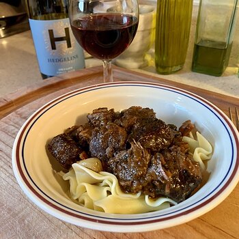Beef Burgundy And Buttered Noodles